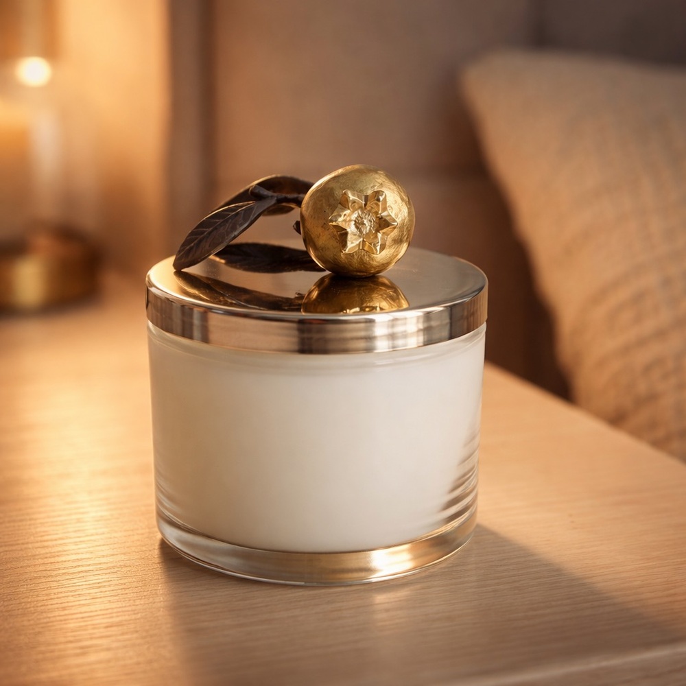 Michael Aram Pomegranate  Candle with Lid and gift box